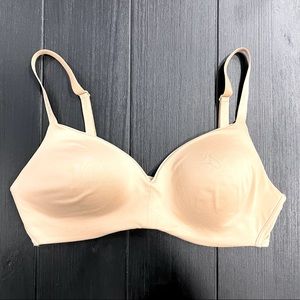 Beige Calvin Klein wireless bra M